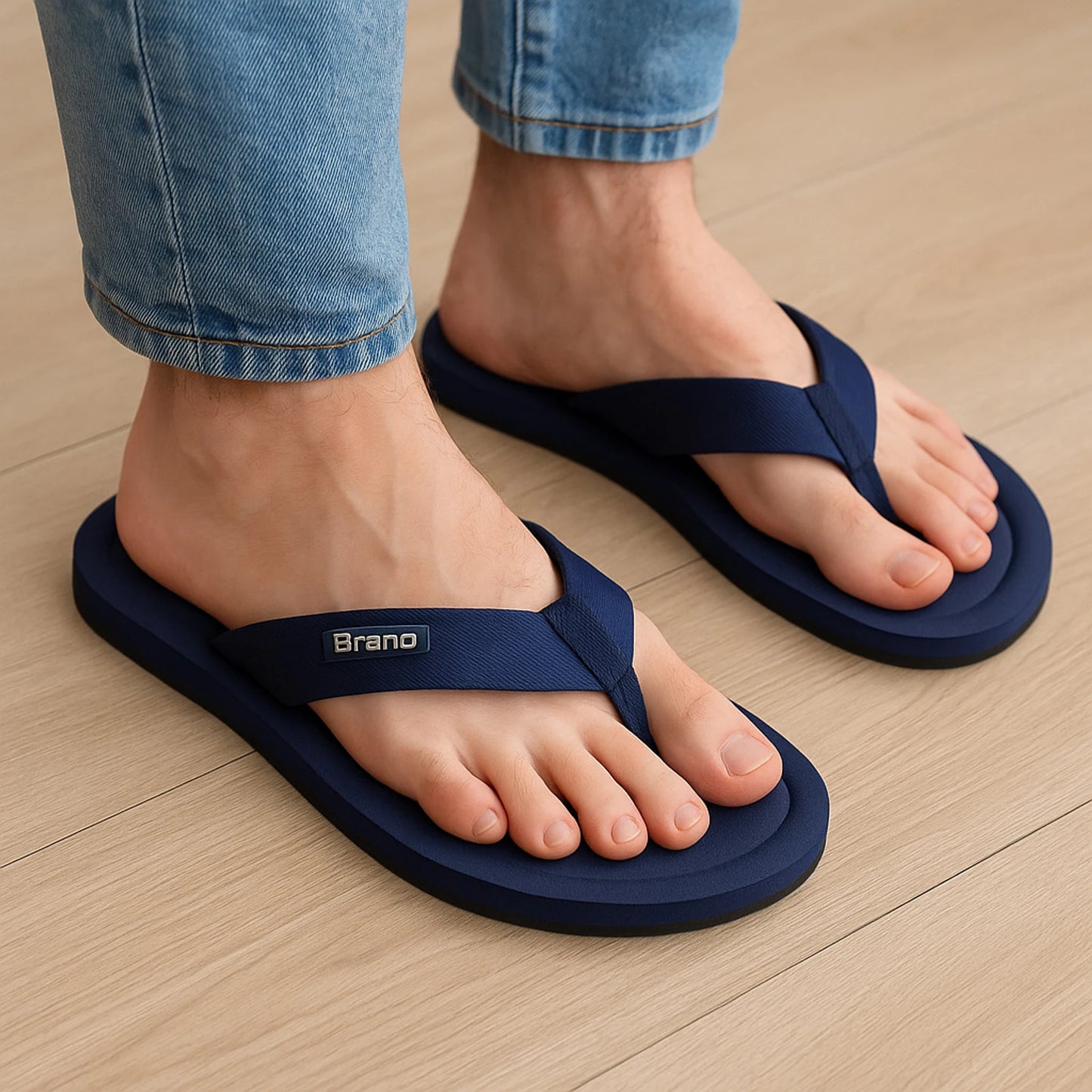 Brano Men's Premium Lightweight Comfort Daily Wear Slippers